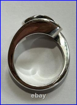 James Avery Thick Swirl Ribbon Ring Sz 8.5 Sterling Silver 925 Rare Retired