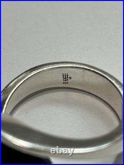James Avery Thick Swirl Ribbon Ring Sz 8.5 Sterling Silver 925 Rare Retired