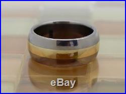 James Avery Titanium Band With Gold Center Ring, Size 9, 7.6 Grams, 3/8 RETIRED