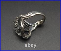 James Avery Triple Dogwood Flower Blossom Ring 925 Sterling Silver Size 6.5 Used