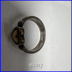 James Avery True Heart Ring 14K Yellow Gold Sterling Silver Size 6