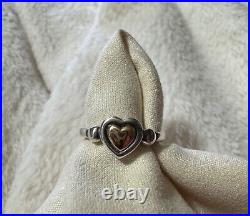 James Avery True Heart Ring Size 7 1/2 Gold and Silver James Avery True Heart Ring Size 7 1/2 Gold and Silver
