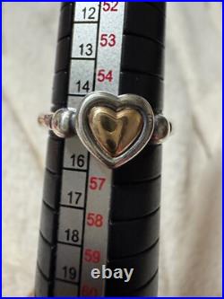 James Avery True Heart Ring Size 7 1/2 Gold and Silver James Avery True Heart Ring Size 7 1/2 Gold and Silver
