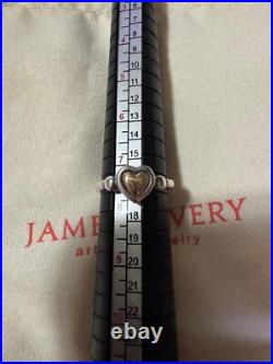 James Avery True Heart Ring Size 7 1/2 Gold and Silver James Avery True Heart Ring Size 7 1/2 Gold and Silver