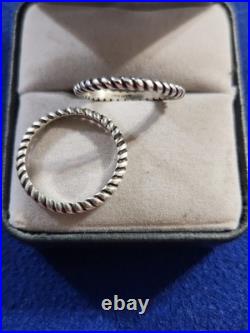 James Avery Twist Artisan Ring Size 6.5 (2) Rings
