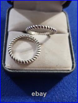 James Avery Twist Artisan Ring Size 6.5 (2) Rings
