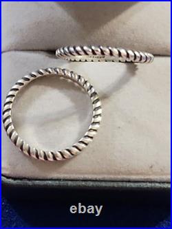 James Avery Twist Artisan Ring Size 6.5 (2) Rings