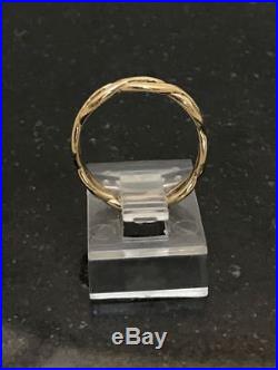 James Avery Twisted Wire Ring Sz 6 14K Yellow Gold. 585