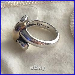 James Avery Two ToneSterling Silver 14k Gold Ring, Size 5.5