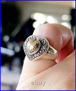 James Avery Very RARE Heart Of Gold Retired Ring Great Condition! Size 5 PRETTY