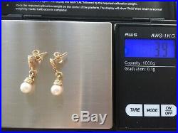 James Avery Vintage 14K Gold PEARL SET, Necklace & Ring & Earrings 19.4g