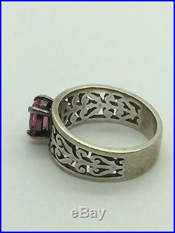 James Avery Vintage 925 Sterling Silver Ring With Amethyst Stone Size 10