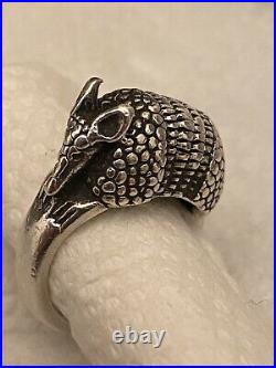 James Avery Vintage Sterling Silver 925 Armadillo Ring Hallmarked Size 6.5-7 EUC