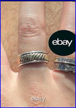 James Avery Wedding Band Ring Retired 14k Gold & Sterling Silver RARE