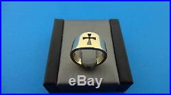 James Avery Wide Crosslet Ring 14k Yellow Gold Sz 5