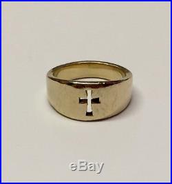 James Avery Wide Crosslet Ring 14k Yellow Gold Sz 5 BEAUTIFUL