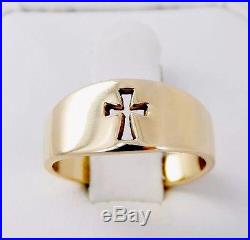 James Avery Wide Crosslet Ring 14k Yellow Gold Sz 5 BEAUTIFUL