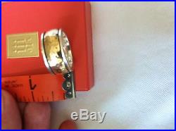 James Avery Wide Hammered 14k Yellow Gold and Sterling Silver Ring Band sz 8.0