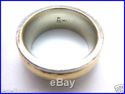 James Avery Wide Hammered Band Ring in JA Gift Box 22.14 Grams 14kt/. 925