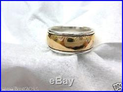 James Avery Wide Hammered Band Ring in JA Gift Box 22.14 Grams 14kt/. 925