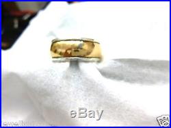 James Avery Wide Hammered Band Ring in JA Gift Box 22.14 Grams 14kt/. 925