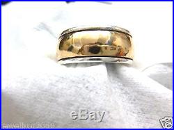 James Avery Wide Hammered Band Ring in JA Gift Box 22.14 Grams 14kt/. 925