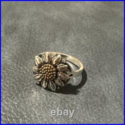 James Avery Wild Sunflower Ring Sterling Silver Size 7.5