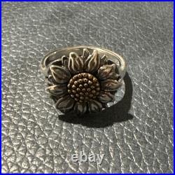 James Avery Wild Sunflower Ring Sterling Silver Size 7.5