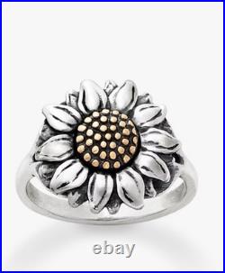James Avery Wild Sunflower Ring Sterling Silver Size 7.5