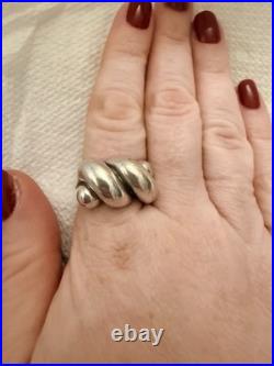 James Avery Women's Sterling Silver Sisterhood Ring Size 10 Large