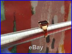 James Avery Womens Size 5 Bella Emerald Cut Garnet Gold Ring Retired