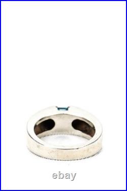James Avery Womens Sterling Silver Blue Topaz Meridian Ring Size 3.5 5.6g