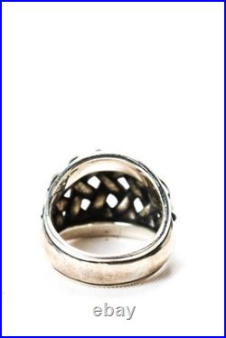 James Avery Womens Sterling Silver Domed Basket Weave Ring Size 6 12.9g James Avery Womens Sterling Silver Domed Basket Weave Ring Size 6 12.9g