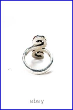 James Avery Womens Sterling Silver Hammered Double Swirl Ring Size 5.5 7.6g James Avery Womens Sterling Silver Hammered Double Swirl Ring Size 5.5 7.6g