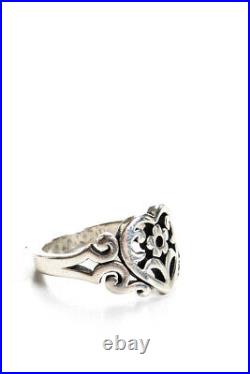 James Avery Womens Sterling Silver Scrolled Heart Ring 4g Size 6.25 James Avery Womens Sterling Silver Scrolled Heart Ring 4g Size 6.25