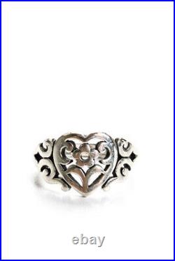 James Avery Womens Sterling Silver Scrolled Heart Ring 4g Size 6.25 James Avery Womens Sterling Silver Scrolled Heart Ring 4g Size 6.25