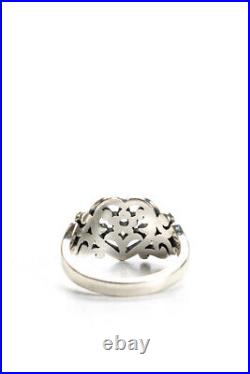 James Avery Womens Sterling Silver Scrolled Heart Ring 4g Size 6.25 James Avery Womens Sterling Silver Scrolled Heart Ring 4g Size 6.25