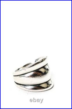 James Avery Womens Sterling Silver Triple Segment Dome Ring Size 5.75 11.7g