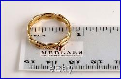 James Avery band 14K Gold Twisted wire ring, sz 8