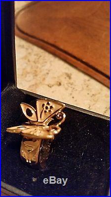 James Avery retired 14kt gold Mariposa butterfly size 6 ring
