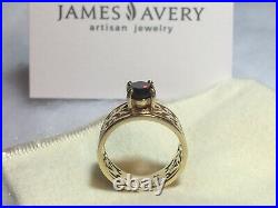James Avery (retired) Adoree Garnet Ring 14k yellow gold Size 7