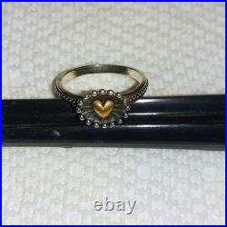James Avery retired sterling silver and bronze radiant heart ring size 8.5 James Avery retired sterling silver and bronze radiant heart ring size 8.5