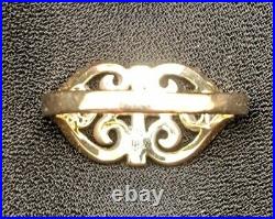 James Avery ring 6.5 cross with scrolled hearts 14k gold