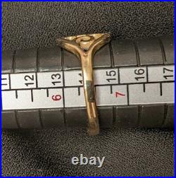 James Avery ring 6.5 cross with scrolled hearts 14k gold