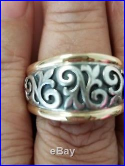 James Avery scrolled fleur-de-lis ring size 9.5. Excellent pre-owned condition