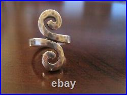 James Avery sterling hammered swirl ring size 7