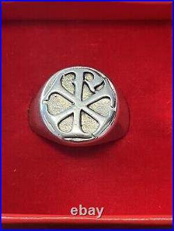 James Avery super rare men's Christian chi-rho signet ring