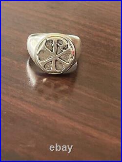James Avery super rare men's Christian chi-rho signet ring