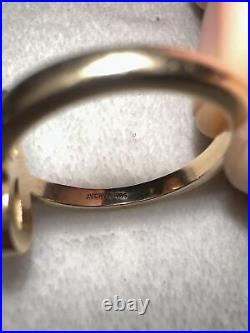 James avery 14k gold ring initial f size 7
