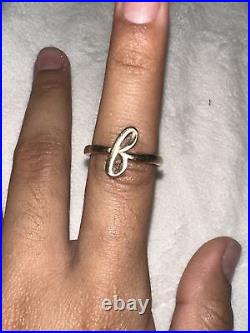 James avery 14k gold ring initial f size 7